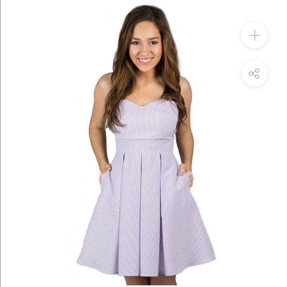 NWT Lauren James Seersucker Corbin Dress Medium M